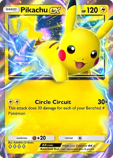 Pikachu ex card