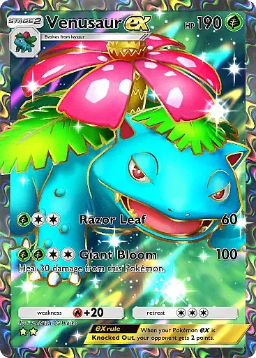 Venusaur ex card
