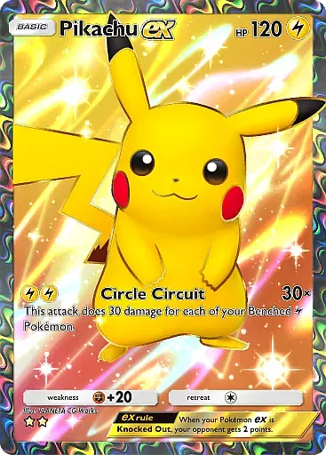 Pikachu ex card