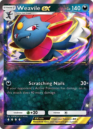Weavile ex card