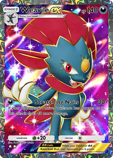 Weavile ex card