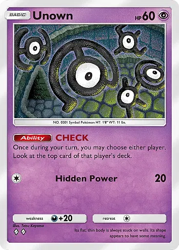 Unown card