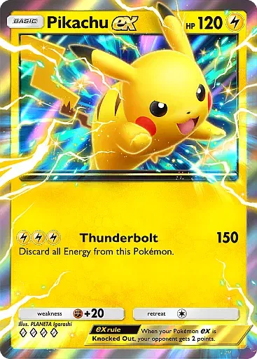 Pikachu ex card
