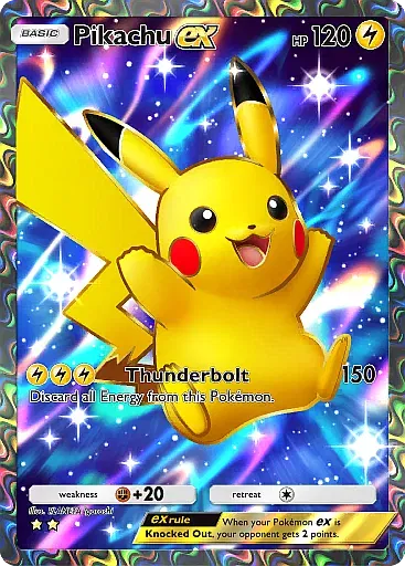 Pikachu ex card