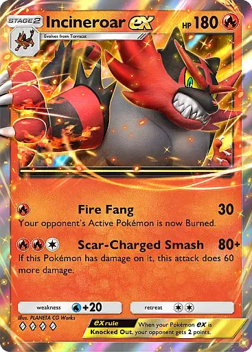 Incineroar ex card