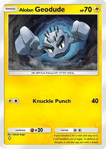Alolan Geodude card