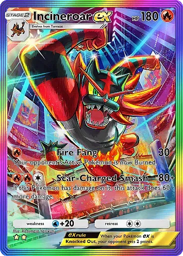 Incineroar ex card